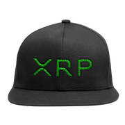 Black Green XRP Snapback Hat