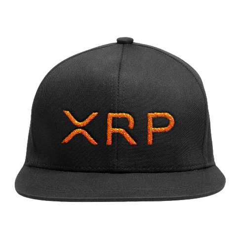 Black Orange XRP Snapback Hat