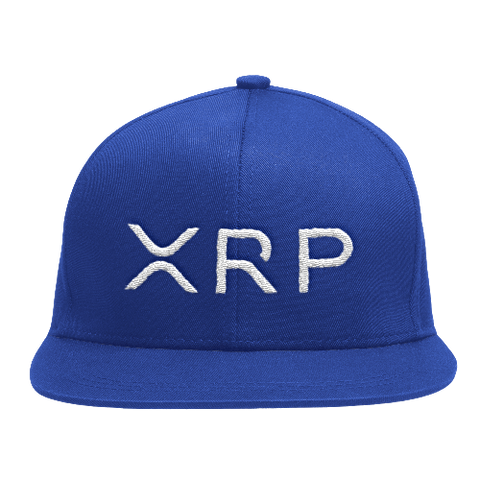 Blue White XRP Snapback Hat