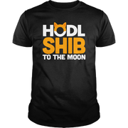 Black HODL Shiba Inu To The Moon Tee