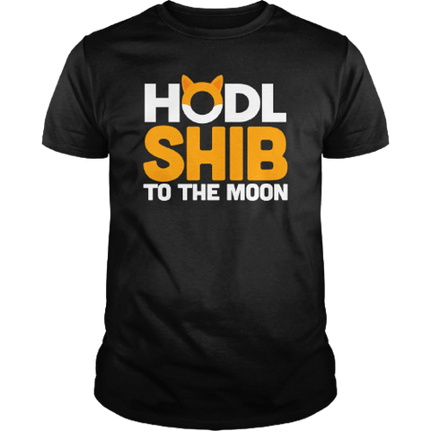 Black HODL Shiba Inu To The Moon Tee
