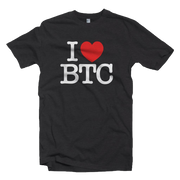 Black I love BTC Bitcoin Tee