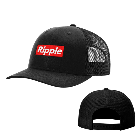 Black Ripple Supreme Style Trucker Hat 