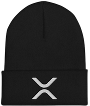 Black XRP Logo Beanie Hat
