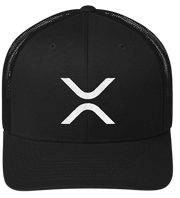 Black XRP Logo Trucker Snapback Hat