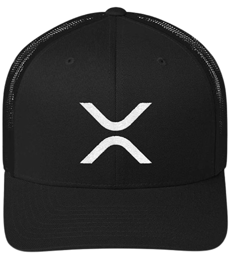 Black XRP Logo Trucker Snapback Hat