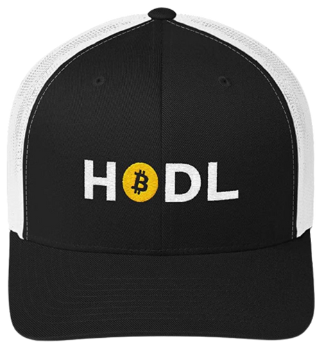 Black White HODL Bitcoin Trucker Hat