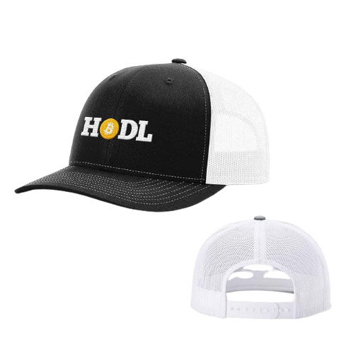 Black White HODL Bitcoin Trucker Hat