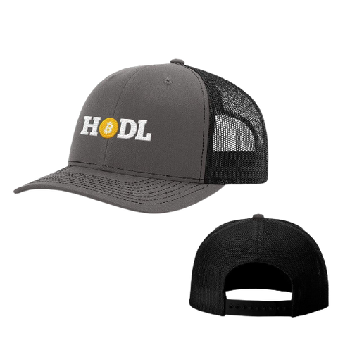 Charcoal Black HODL Bitcoin Trucker Hat