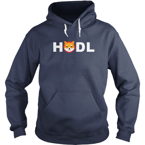 Navy HODL Shiba Inu Hoodie