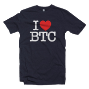 Navy I love BTC Bitcoin Tee