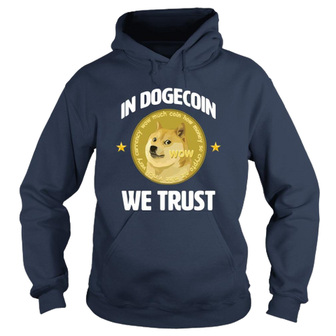 Navy In Doge Coin We Trust Hoodie