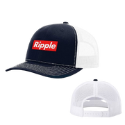  Navy White Ripple Supreme Style Trucker Hat 