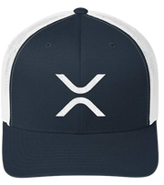 Navy White XRP Logo Trucker Snapback Hat