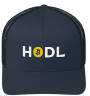  Navy HODL Bitcoin Trucker Hat