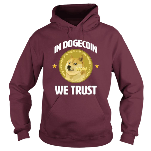 Red In Doge Coin We Trust Hoodie