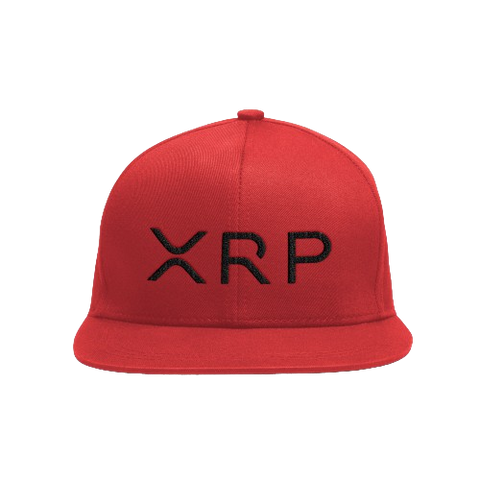 Red Black XRP Snapback Hat